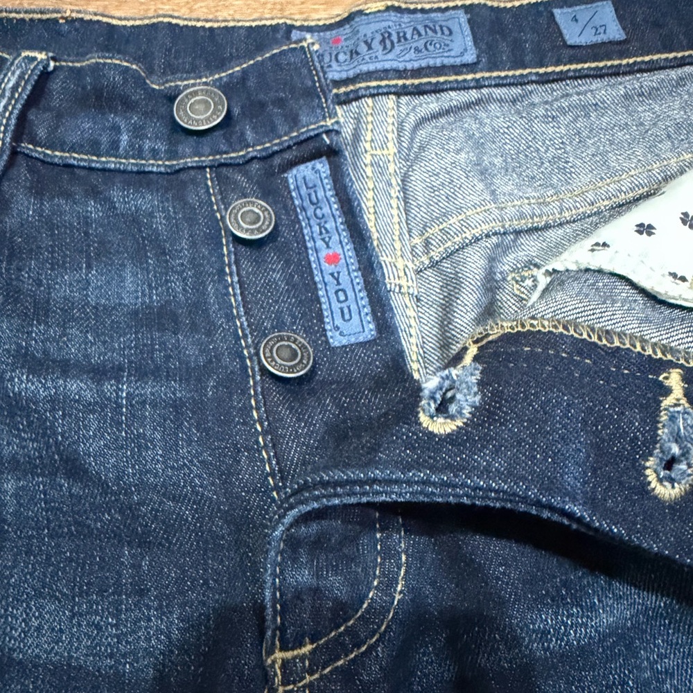 Lucky Brand Distressed Denim Boyfriend Shorts - Picture 4 of 7